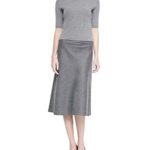 Theory Jahneem Gray Wool Flannel Skirt Sz 8- New w. Tag $45